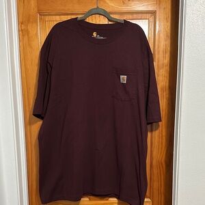 Carhartt Men's Burgundy Short Sleeve Tee